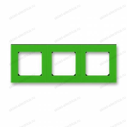 Рамка 3-ая (тройная), цвет Зеленый/Дымчатый черный, Levit
