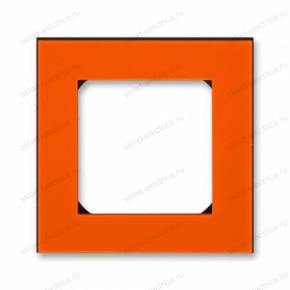 Рамка 1-ая (одинарная), цвет Оранжевый/Дымчатый черный, Levit