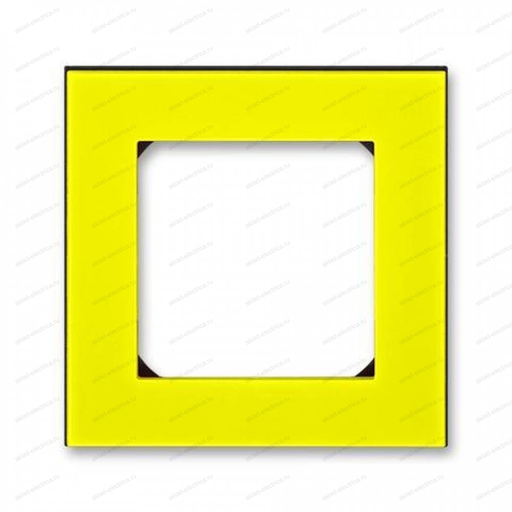 Рамка 1-ая (одинарная), цвет Желтый/Дымчатый черный, Levit
