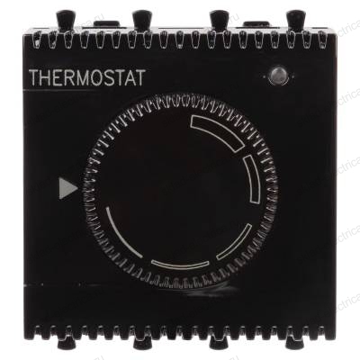 Термостат модульный для теплых полов, Avanti DKC "Черный квадрат", 2 модуля