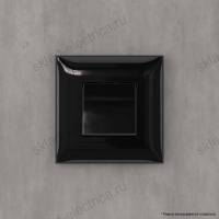 Выключатель одноклавишный в стену, Avanti DKC "Черный квадрат"