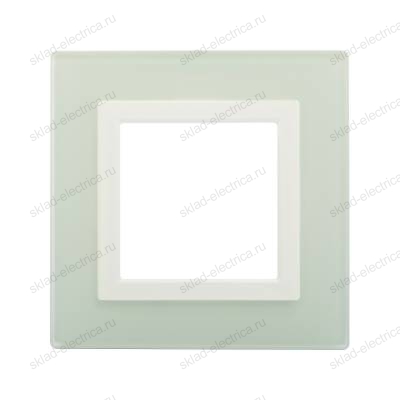 Рамка из натурального стекла, Avanti DKC светло-зеленая, 2 модуля