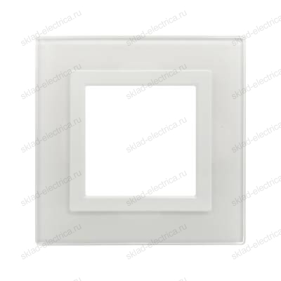 Рамка из натурального стекла, Avanti DKC белая, 2 модуля
