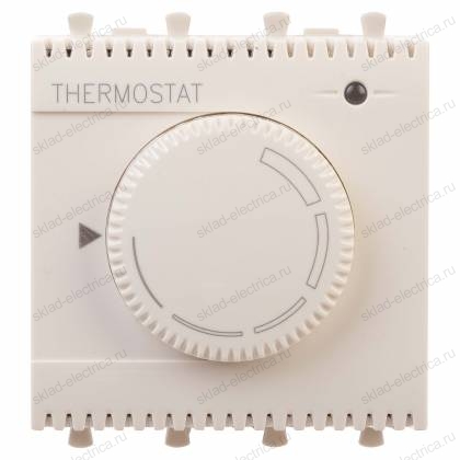 Термостат модульный для теплых полов, Avanti DKC "Ванильная дымка", 2 модуля