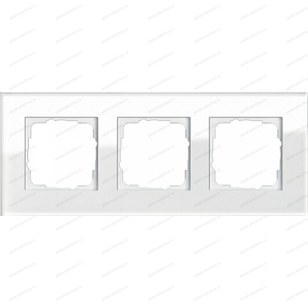 Рамка белое стекло 3-ая Gira ESP