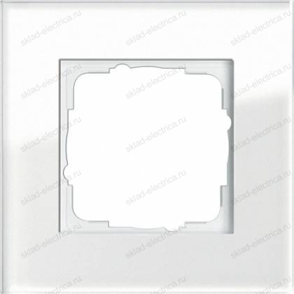Рамка белое стекло 1-ая Gira ESP