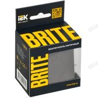 Выключатель карточный 30А ВС10-1-8-БрТБ темная бронза IEK BRITE