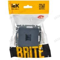 Розетка компьютерная RJ45 кат.6 РК11-БрМ маренго IEK BRITE