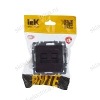 Розетка компьютерная двойная RJ45 кат.5E РК10-2-БрТБ темная бронза IEK BRITE