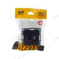 Розетка двойная TV+RJ45 кат.5E РТВ/РК12-БрЧ черный IEK BRITE