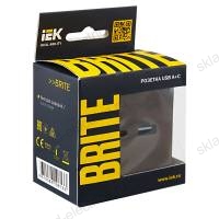 Розетка USB A+C 18Вт РЮ11-1-БрТБ темная бронза IEK BRITE