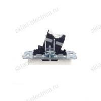 Розетка компьютерная двойная кат.5E RJ45 РК10-2-БрЖ жемчуг IEK BRITE