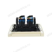 Розетка компьютерная двойная RJ45 кат.6 FP434 ваниль IEK FORTE&PIANO