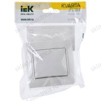 KVARTA Выключатель 1-клавишный 10А IP44 ВС10-1-0-КБ-44 белый IEK