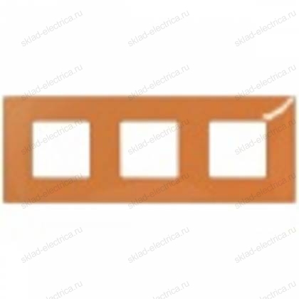 Накладка декоративная на рамку базовую 3 поста Simon 27 Play Color, оранжевый