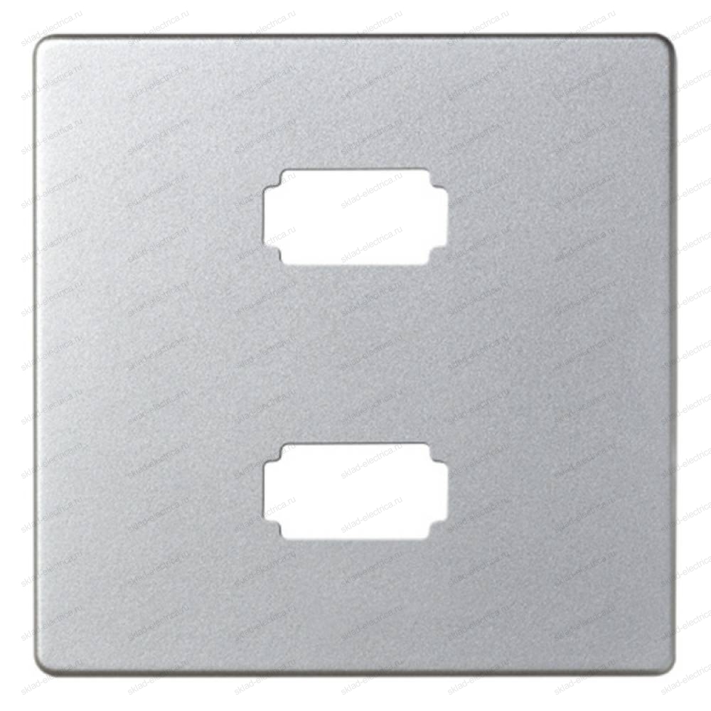 Накладка для коннектора 2*USB 2.0 типа А "мама" Simon 82, алюминий