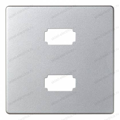 Накладка для коннектора 2*USB 2.0 типа А "мама" Simon 82, алюминий