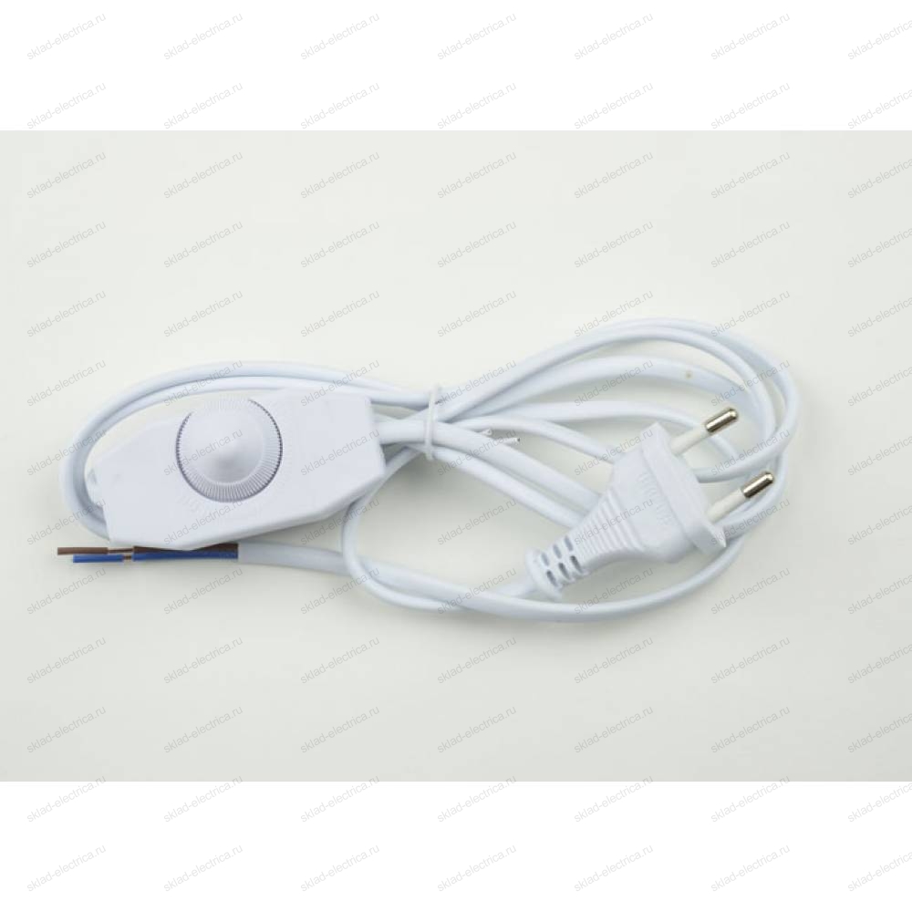 UCX-C30/02A-170 WHITE Сетевой шнур с вилкой и выключателем с диммером. 2А, 500Вт, 1,7м. Белый. ТМ Uniel