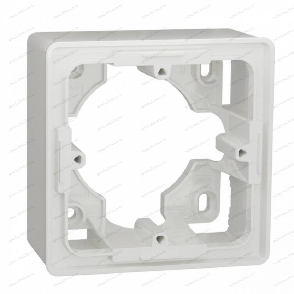 Одноместная коробка для накладного монтажа Schneider Electric Unica Studio  белый NU800218