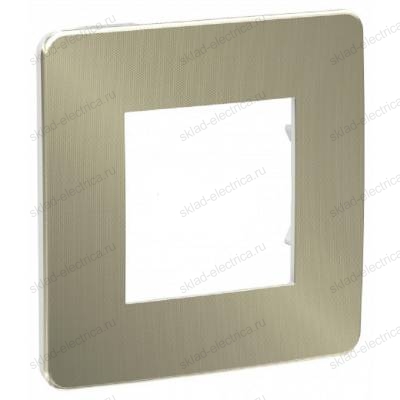 Рамка одинарная Schneider Electric Unica Studio Metal, бронза-белый NU280250 