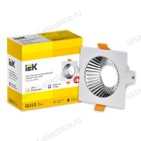 LIGHTING Светильник 4109 встраиваемый поворотный под лампу GU10 белый/хром пластик IEK