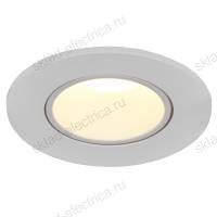 LIGHTING Светильник 4104 встраиваемый под лампу MR16 круг пластиковый белый IEK