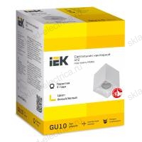 LIGHTING Светильник 4112 накладной потолочный под лампу GU10 белый пластик IEK