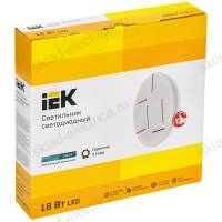 Светильник светодиодный ДПБ 2001 18Вт IP20 4000К круг белый IEK