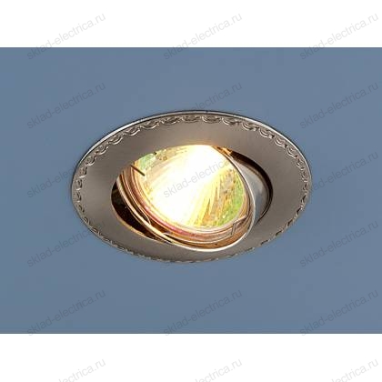 Точечный светильник для натяжных, подвесных потолков 635 MR16 SNN сатин никель/никель