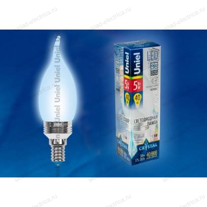 LED-CW37P-5W/NW/E14/FR ALC02SL пластик