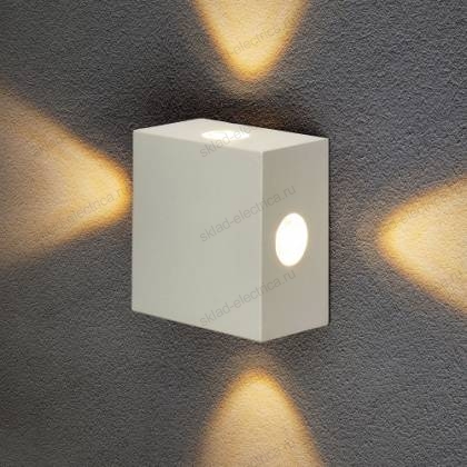 Kvatra уличный настенный светодиодный светильник 1601 TECHNO LED белый