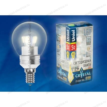 LED-G45P-5W/WW/E14/CL ALC02SL пластик