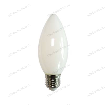 LED-C35-6W/3000K/E27/FR/SLF Лампа светодиодная. Форма "свеча", матовая. Теплый белый свет (3000K). ТМ Volpe
