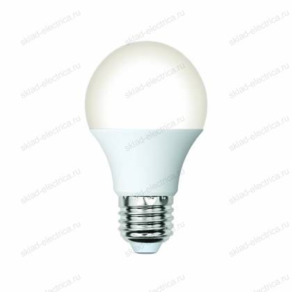 LED-A60-7W/3000K/E27/FR/SLS Лампа светодиодная. Форма "A", матовая. Теплый белый свет (3000K). ТМ Volpe