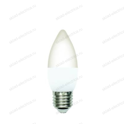 LED-C37-5W/4000K/E27/FR/SLS Лампа светодиодная. Форма "свеча", матовая. Белый свет (4000K). ТМ Volpe
