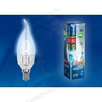LED-CW37-6W/NW/E14/FR/DIM ALP01WH пластик