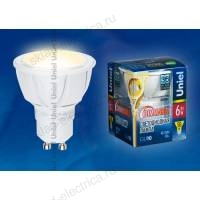 LED-JCDR-6W/WW/GU10/FR/DIM/38D ALP01WH пластик