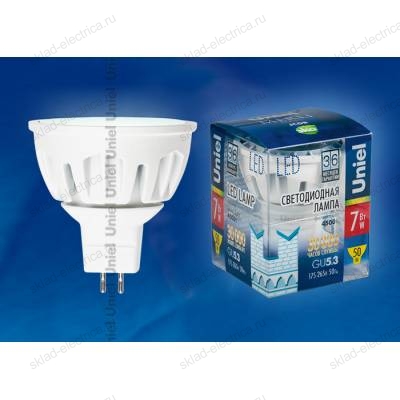 LED-JCDR-7W/NW/GU5.3/FR ALM01WH пластик