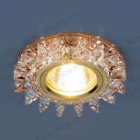 Точечный светодиодный светильник с хрусталем 6037 MR16 YL/GD зеркальный/золото