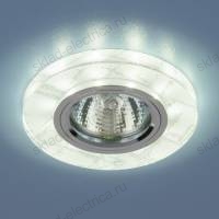 Точечный светильник светодиодный 8371 MR16 WH/SL белый/серебро