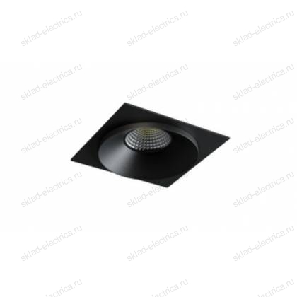 Светильник встраиваемый черный с черной рамкой Quest Light SINGLE LС black + Frame 01 black