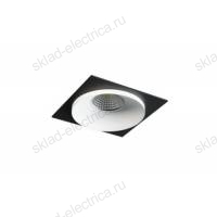 Светильник встраиваемый белый с черной рамкой Quest Light SINGLE LС white + Frame 01 black