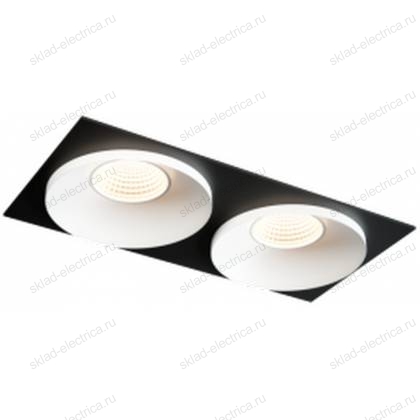 Светильник встраиваемый белый с черной рамкой Quest Light SINGLE LС white + Frame 02 black