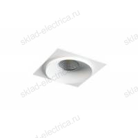 Светильник встраиваемый белый с белой рамкой Quest Light SINGLE LС white + Frame 01 white