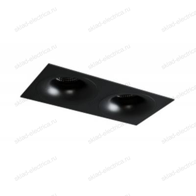 Светильник встраиваемый черный с черной рамкой Quest Light SINGLE LD black + Frame 02 black