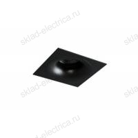 Светильник встраиваемый черный с черной рамкой Quest Light SINGLE LD black + Frame 01 black