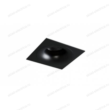 Светильник встраиваемый черный с черной рамкой Quest Light SINGLE LD black + Frame 01 black