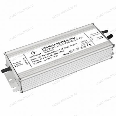 Блок питания ARPV-UH24320A-PFC-DALI2-PH (24V, 13.3A, 320W) (Arlight, IP67 Металл, 7 лет)