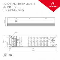 Блок питания HTS-100L-24 (24V, 4.2A, 100W) (Arlight, IP20 Сетка, 3 года)