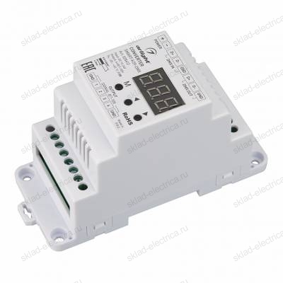 Конвертер SMART-K39-DMX (12-24V, 0/1-10V, DIN) (Arlight, Металл)